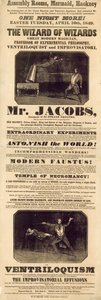 Annonce pour M. Jacobs, magicien et ventriloque - English School