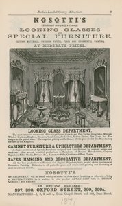 Publicité pour les miroirs et meubles spéciaux de Nosotti - English School