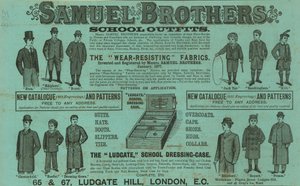 Publicité pour Samuel Brothers, Ludgate Hill, Londres - English School
