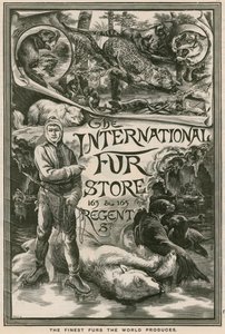 Publicité pour The International Fur Store, 163 & 165 Regent Street, Londres