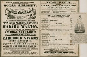 Annonce pour Le Walhalla, Leicester Square, sous la direction de Madame Warton