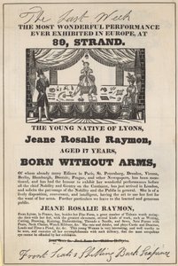 Publicité pour une apparition de Jeane Rosalie Raymon - English School
