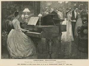 Publicité pour le fabricant de pianos John Brinsmead and Sons, Wigmore Street, Londres - English School