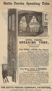Publicité pour le tube parlant en gutta-percha - English School