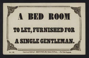 Annonce : Une chambre à louer, meublée pour un seul homme (type) - English School