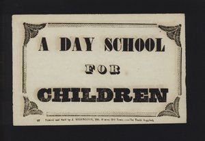 Annonce : Une école de jour pour enfants (type) - English School