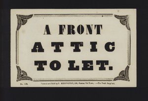 Annonce : Un grenier à louer (type) - English School
