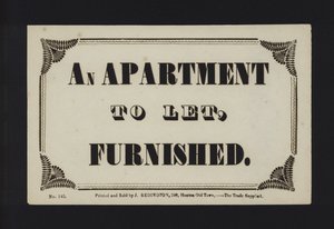 Annonce : Un appartement à louer, non meublé - English School