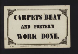 Annonce : Battage de tapis et travaux de porteurs (type) - English School