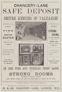 Publicité, Chancery-Lane Safe Deposit - English School