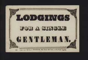 Annonce : Logements pour un seul homme (type) - English School