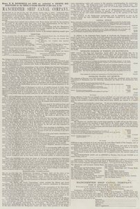 Publicité, Manchester Ship Canal Company (gravure) - English School
