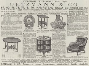 Publicité, Oetzmann and Company (gravure) - English School