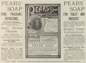 Publicité, savon Pears (gravure) - English School
