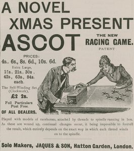 Publicité pour Ascot - le nouveau jeu de course - English School