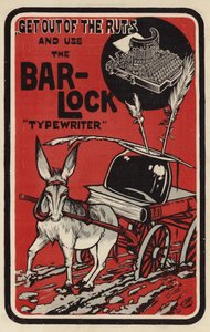 Publicité pour les machines à écrire Bar-Lock
