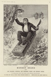 Publicité pour le savon Brookes Monkey Brand