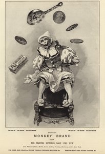 Publicité pour le savon Brookes Monkey Brand