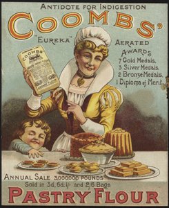 Publicité pour la farine de pâtisserie Coombs - English School