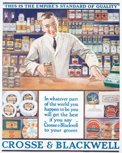 Publicité pour les aliments Crosse and Blackwell, vers 1920 - English School