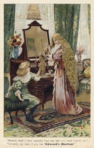 Publicité pour le producteur et restaurateur de cheveux Edwards Harlene - English School
