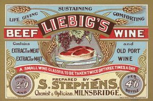 Publicité pour le vin de bœuf Liebigs - English School