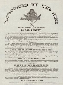 Publicité pour le célèbre rasoir magnétique de Rigges - English School