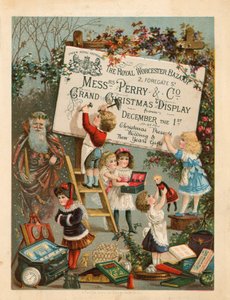 Publicité pour le Royal Worcester Bazaar, 2 Foregate Street, Londres - English School