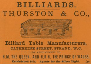 Publicité pour Thurston & Co