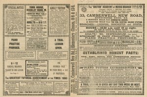 Publicité pour diverses pratiques musicales - English School