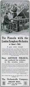 Publicité pour pianola - English School