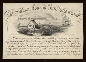 Publicité pour le London Inn, Scarborough, Yorkshire - English School