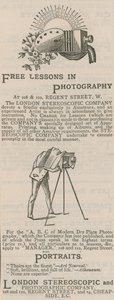 Publicité pour la London Stereoscopic and Photographic Company - English School