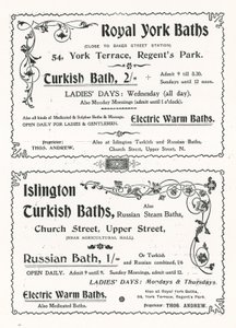 Publicité pour les bains Royal York - English School