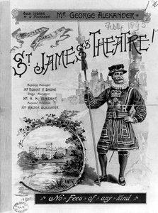 Publicité pour le St. James Theatre à Londres, 1893