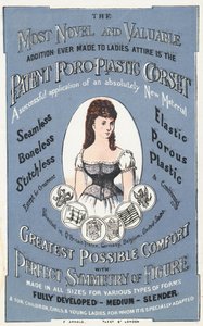 Publicité pour le corset Poro-Plastic breveté - English School