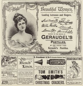 Publicité du numéro de Noël de The Graphic 1896 - English School
