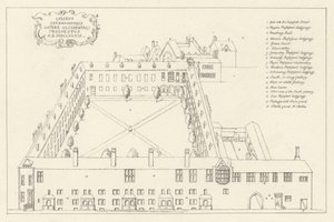 Vue aérienne du Gresham College dans la ville de Londres - English School