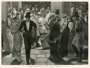Après la pièce - sous le portique du Lyceum - English School
