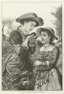 Agnes et Ethel trouvant le petit oiseau - English School