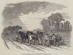 Images agricoles, semis et hersage (gravure) - English School