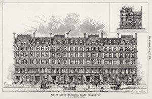 Albert Gotha Mansions, South Kensington (gravure) - English School