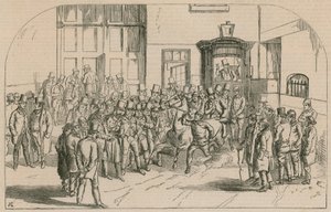 Aldridges Horse Repository, côté ouest de St Martins Lane, près de Long Acre - English School