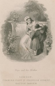 Alexander Pope enfant avec sa mère - English School