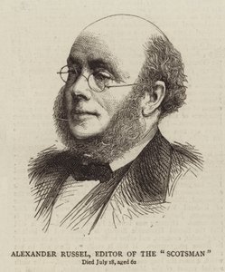 Alexander Russel, rédacteur en chef du "Scotsman" (gravure) - English School