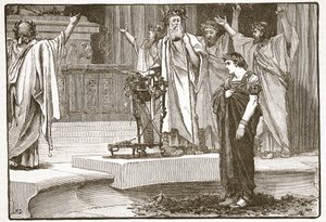Alexandre au temple de Jupiter Ammon - English School