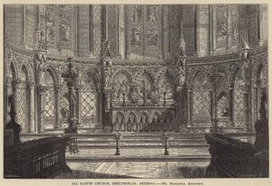 Église de Tous les Saints, Cheltenham, Reredos (gravure) - English School