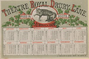 Almanach de 1869, publié par le Théâtre Royal Drury Lane - English School