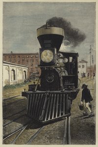 Une locomotive américaine et un attrape-vaches - English School