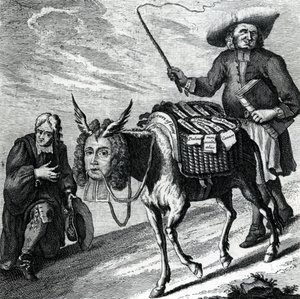 Un âne chargé de préférences ecclésiastiques, 1737 - English School